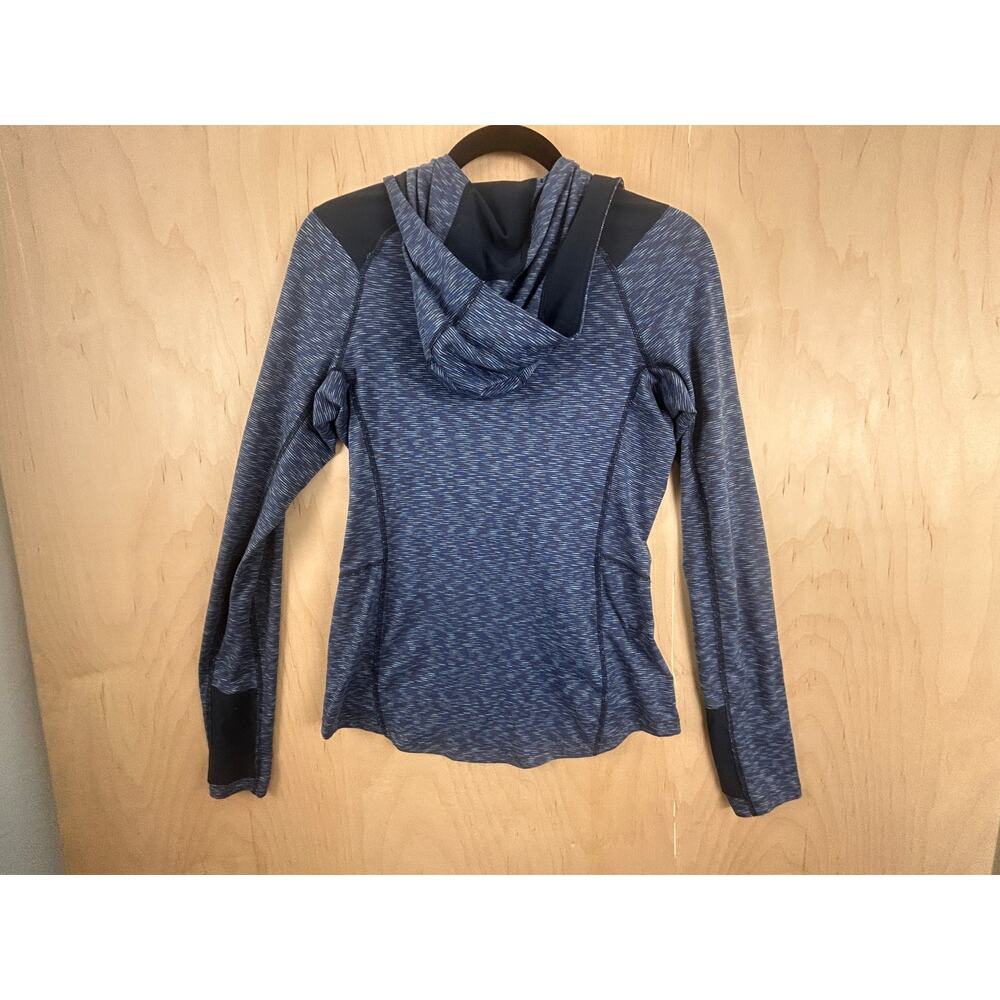 REI Women’s Blue Hooded Zip-Up Active Jacket Small Athletic Stretch - Picture 3 of 10